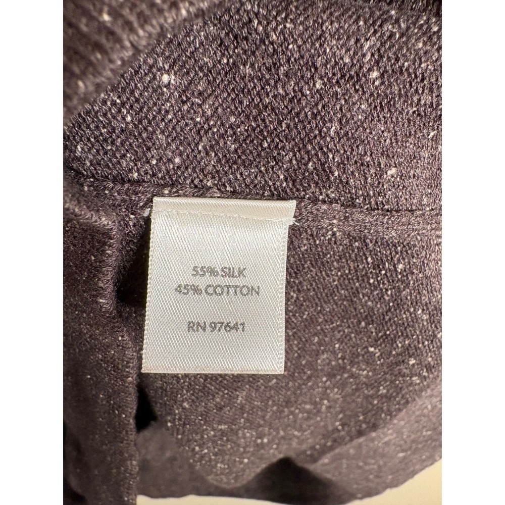 J. Jill Sweater Vest Womens Small Marled Gray Silk Cotton V-Neck Pockets Classic - Picture 6 of 10